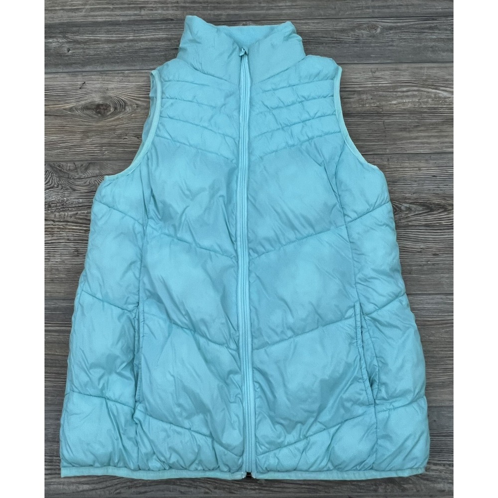 Xersion Women's Packable Puffer Vest Turquoise Blue, Nylon, Size Medium